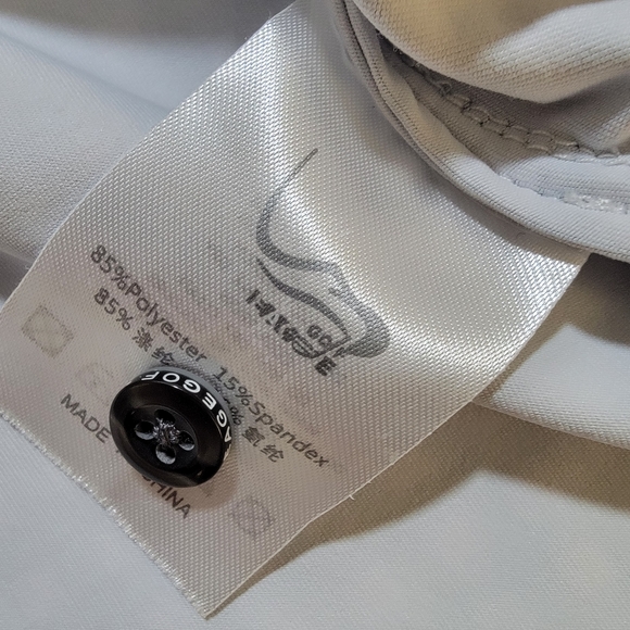 EAGLE GOLF Performance Long Sleeve Gingham Black And White Stretch Fit Size Med - Picture 4 of 9